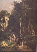 Jean Baptiste Camille  Corot Diane surprise an bain par Aceon (mk11)